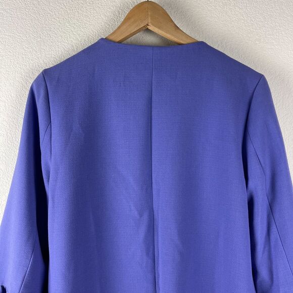 Patty Kim Kelly Jacket Womens Small Periwinkle Flutter Sleeve Open Front Classic - Picture 11 of 14